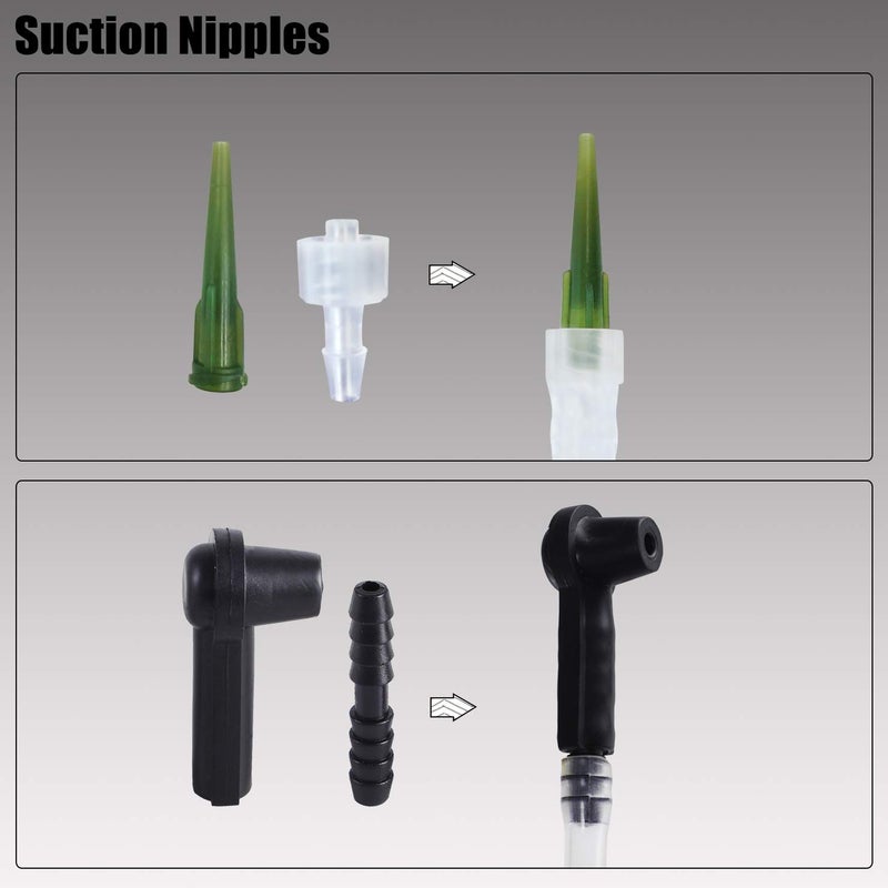 YSTOOL أداة سحب الهواء لسوائل الفرامل والدبرياج - مجموعة أدوات لتغيير زيت الفرامل وزيت الدبرياج وزيت التوجيه المعزز وزيت المحرك للاستخدام في السيارات والشاحنات والدراجات النارية - Image 4